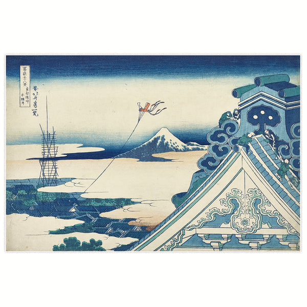 36 views of Mount Fuji - Hongan temple in Asakusa, Edo