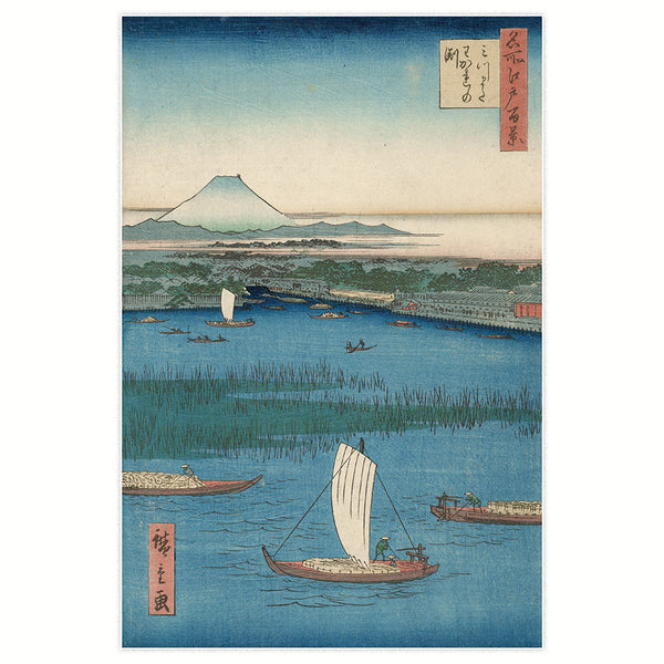 100 Famous Views of Edo - River Arms in Mitsumata Wakarenofuchi 