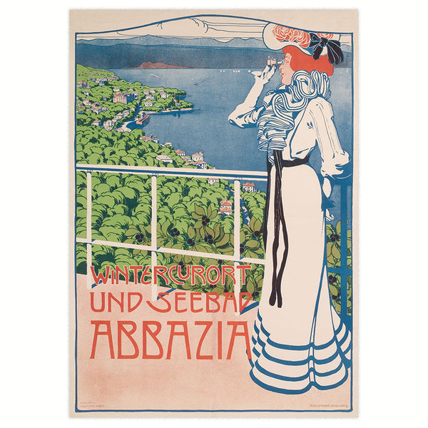 ADVERTISING POSTER 1897 - Winter health resort and seaside resort Abbazia 