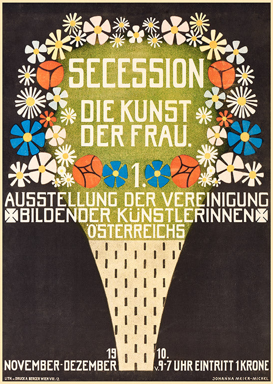 Advertising poster 1910 - Secession The Art of Women 