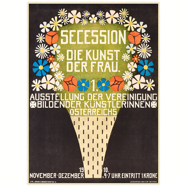 Advertising poster 1910 - Secession The Art of Women 