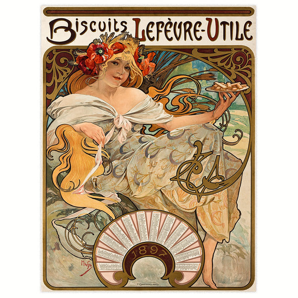 WERBEPLAKAT 1896 - Biscuits Lefèvre-Utile