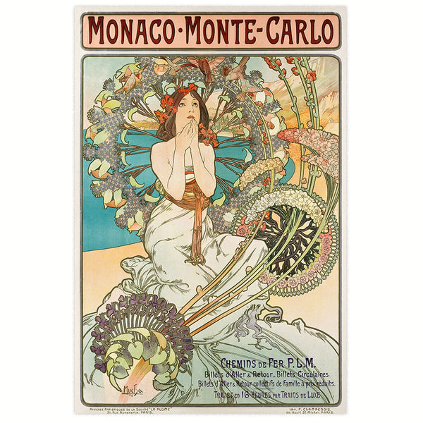 ADVERTISING POSTER 1897 - Monaco Monte Carlo